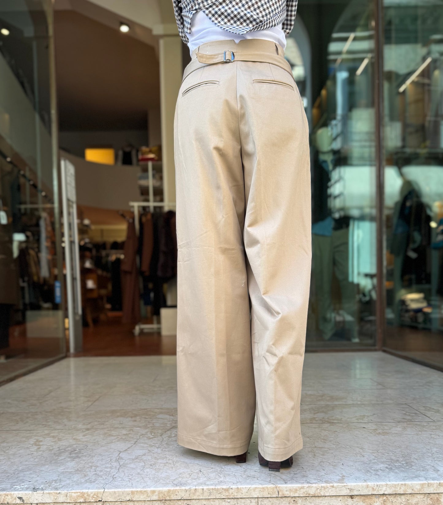 Roy Roger's Chino Buckle back Woman SABBIA