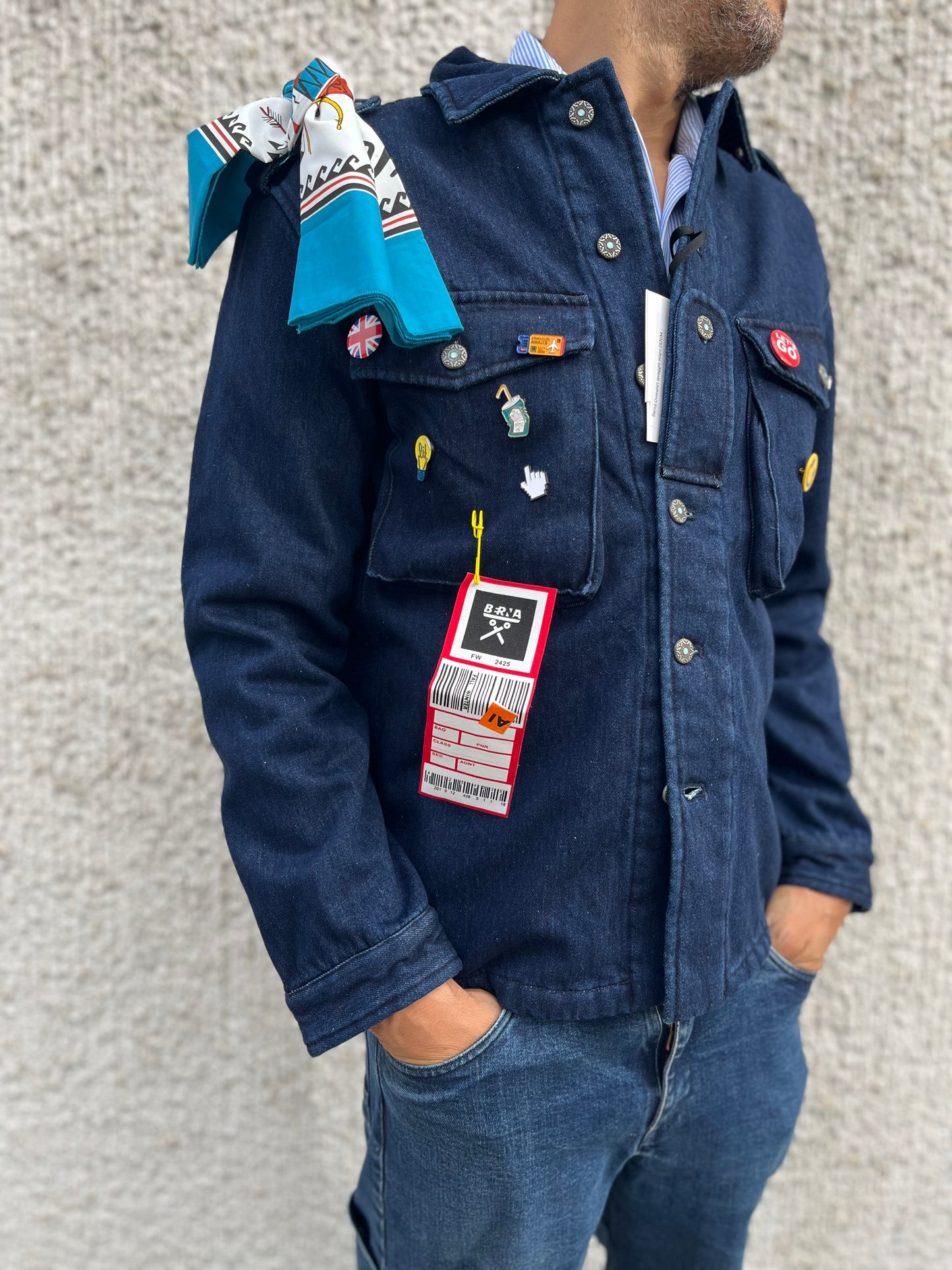 Berna Overshirt lavaggio scuro DENIM