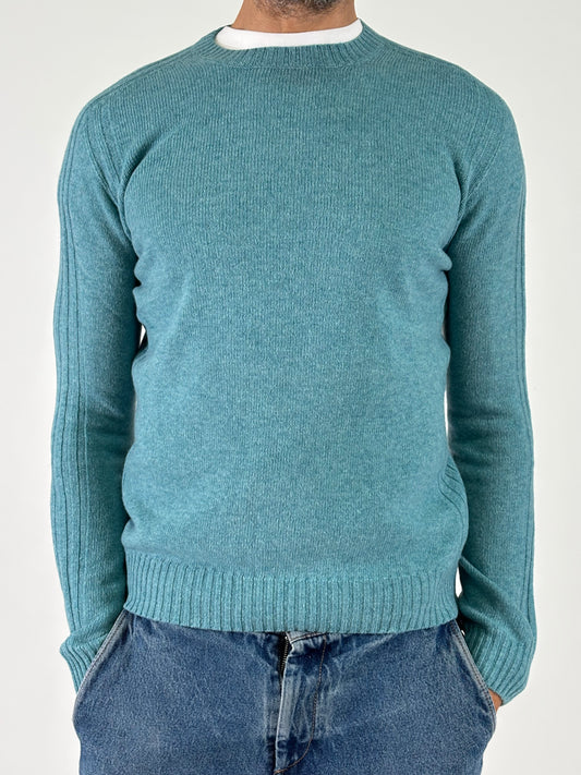 Retois Maglia girocollo ml in lana VERDE ACQUA