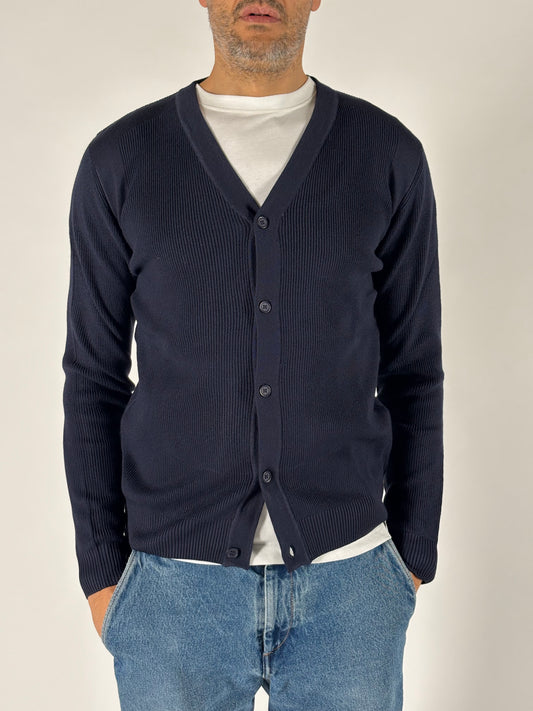 Seinse Cardigan ml V  in viscosa BLU