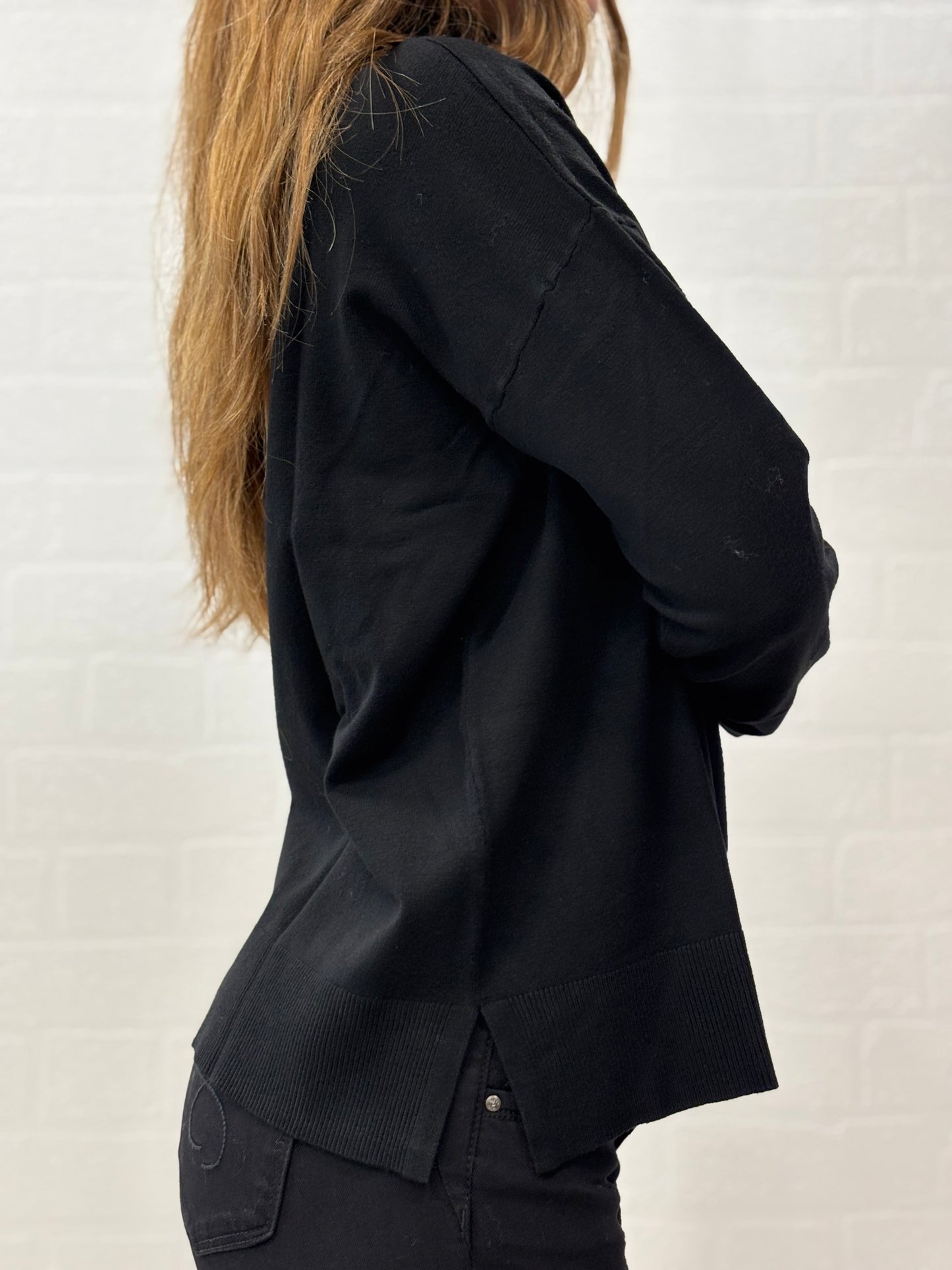 Griffai Maglia dolcevita over ml in Viscosa NERO