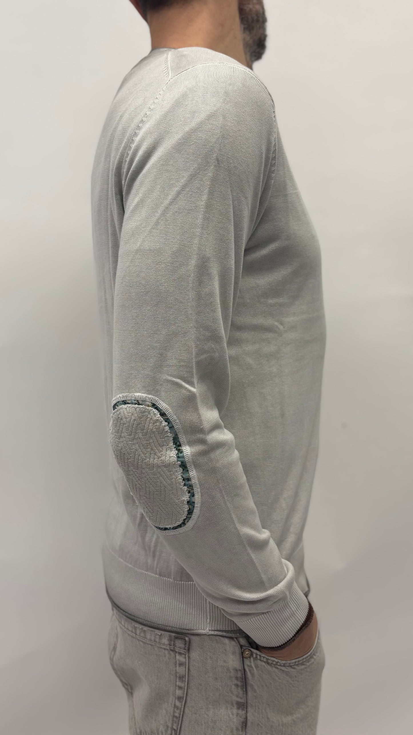 Markup Maglia girocollo con toppe GRIGIO