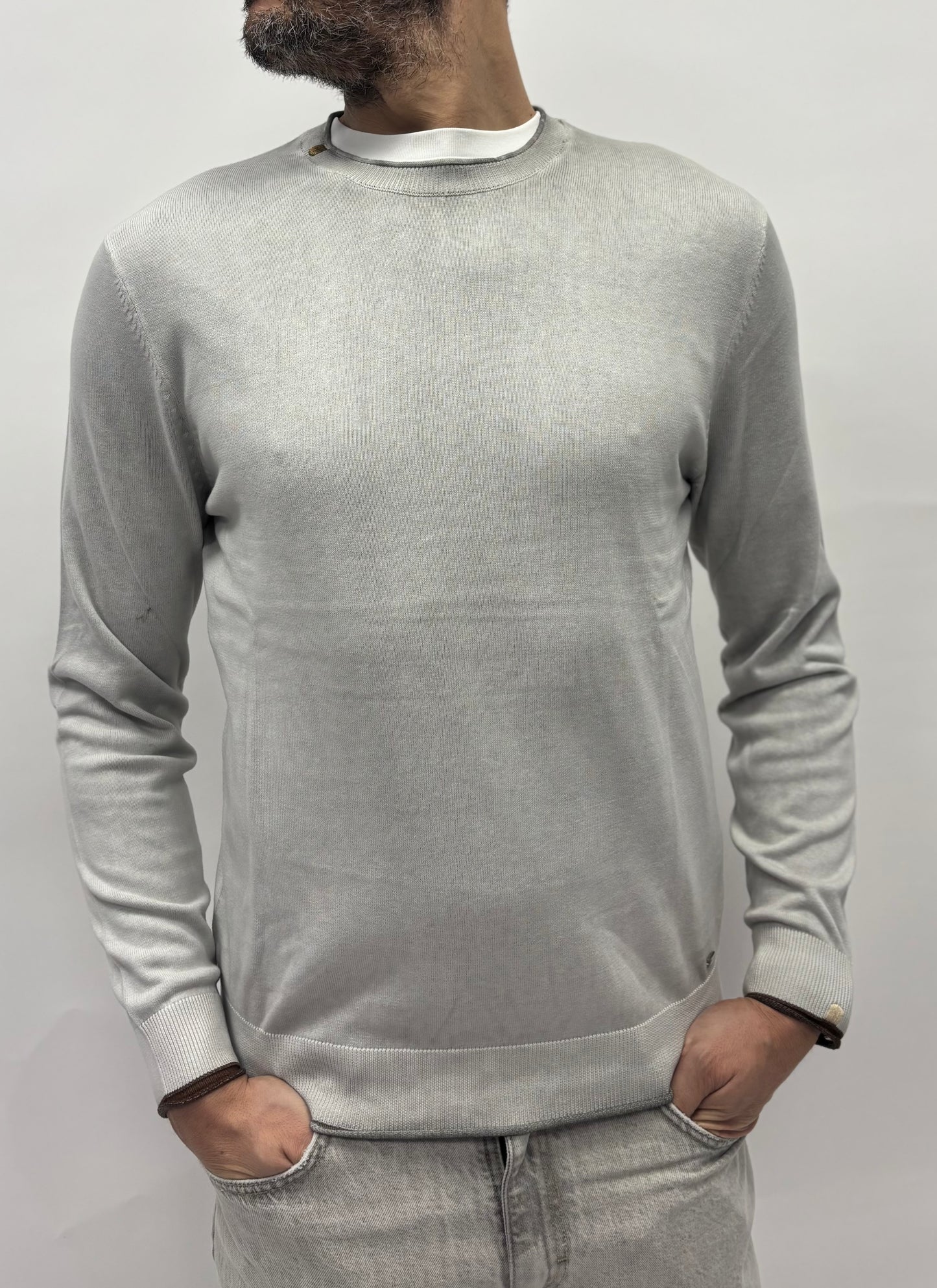 Markup Maglia girocollo con toppe GRIGIO