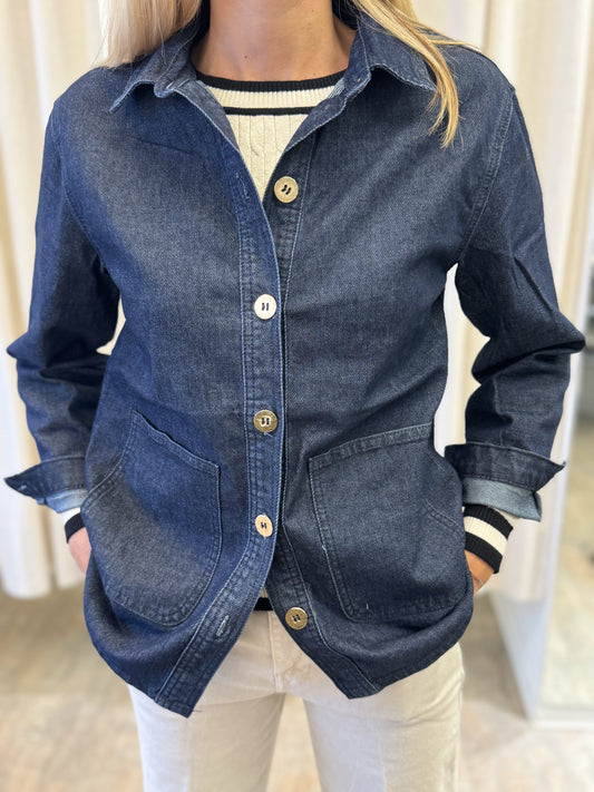 Molly Bracken Giacca camicia jeans BLU DENIM