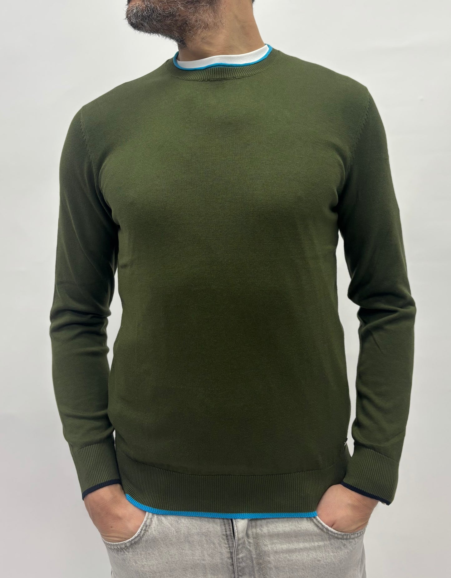 Markup Maglia girocollo con toppa VERDE MILITARE