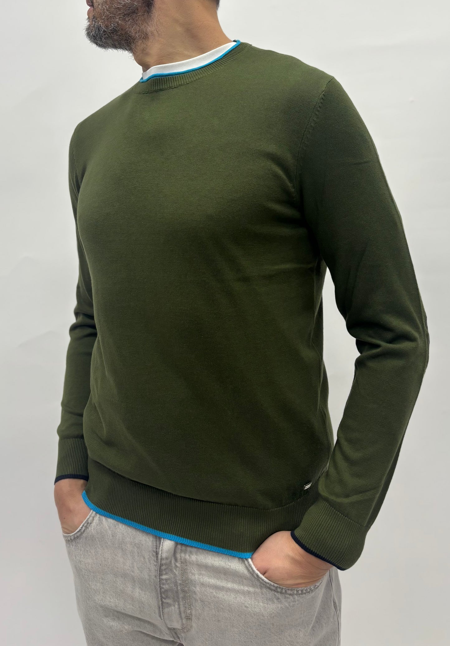 Markup Maglia girocollo con toppa VERDE MILITARE