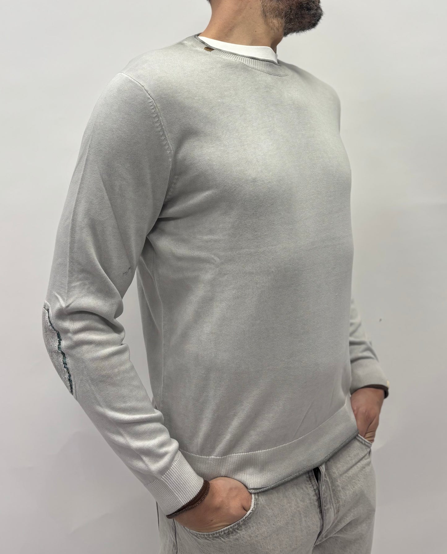 Markup Maglia girocollo con toppe GRIGIO