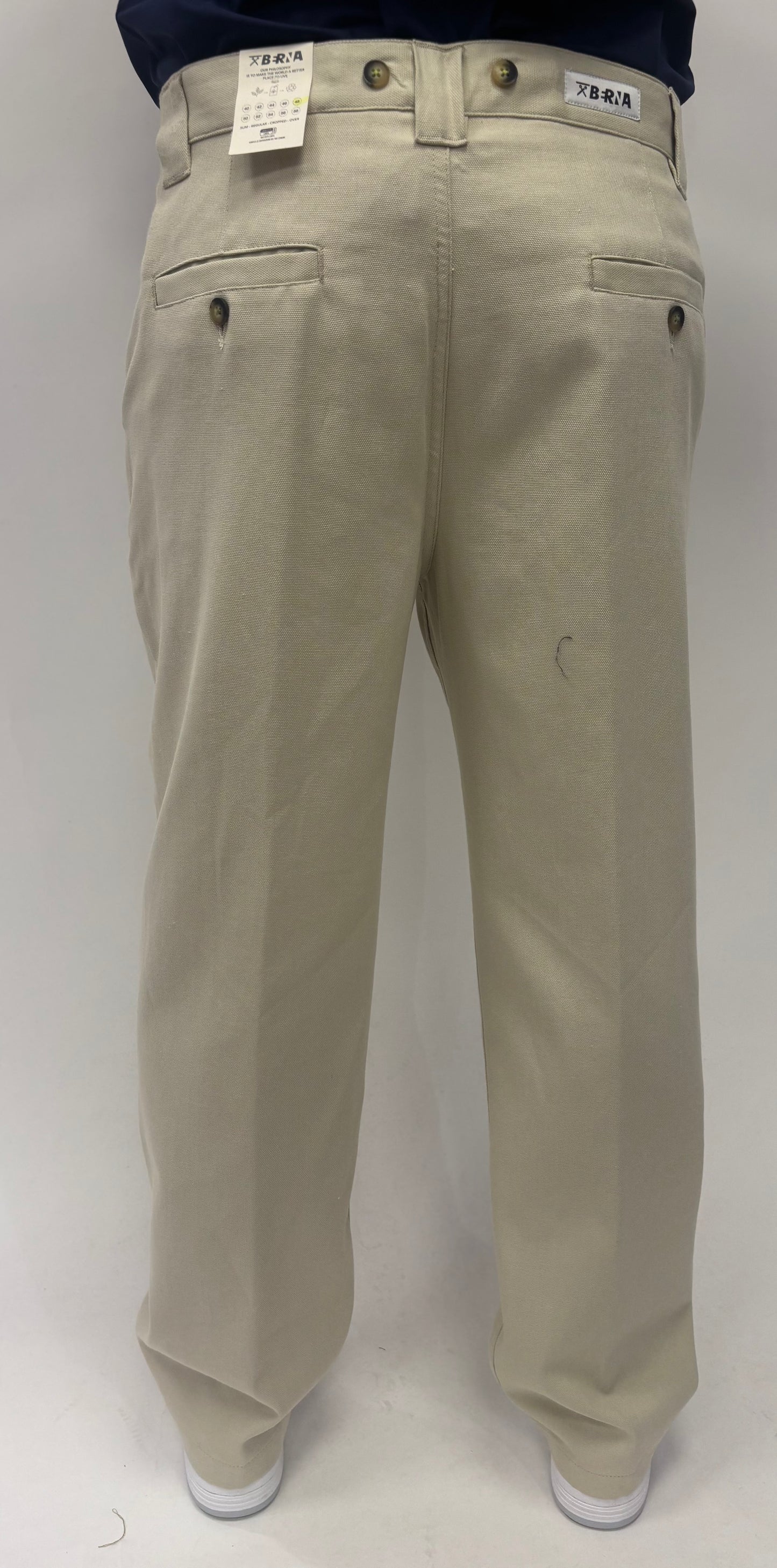 Berna Pantalone chino fit morbido BEIGE