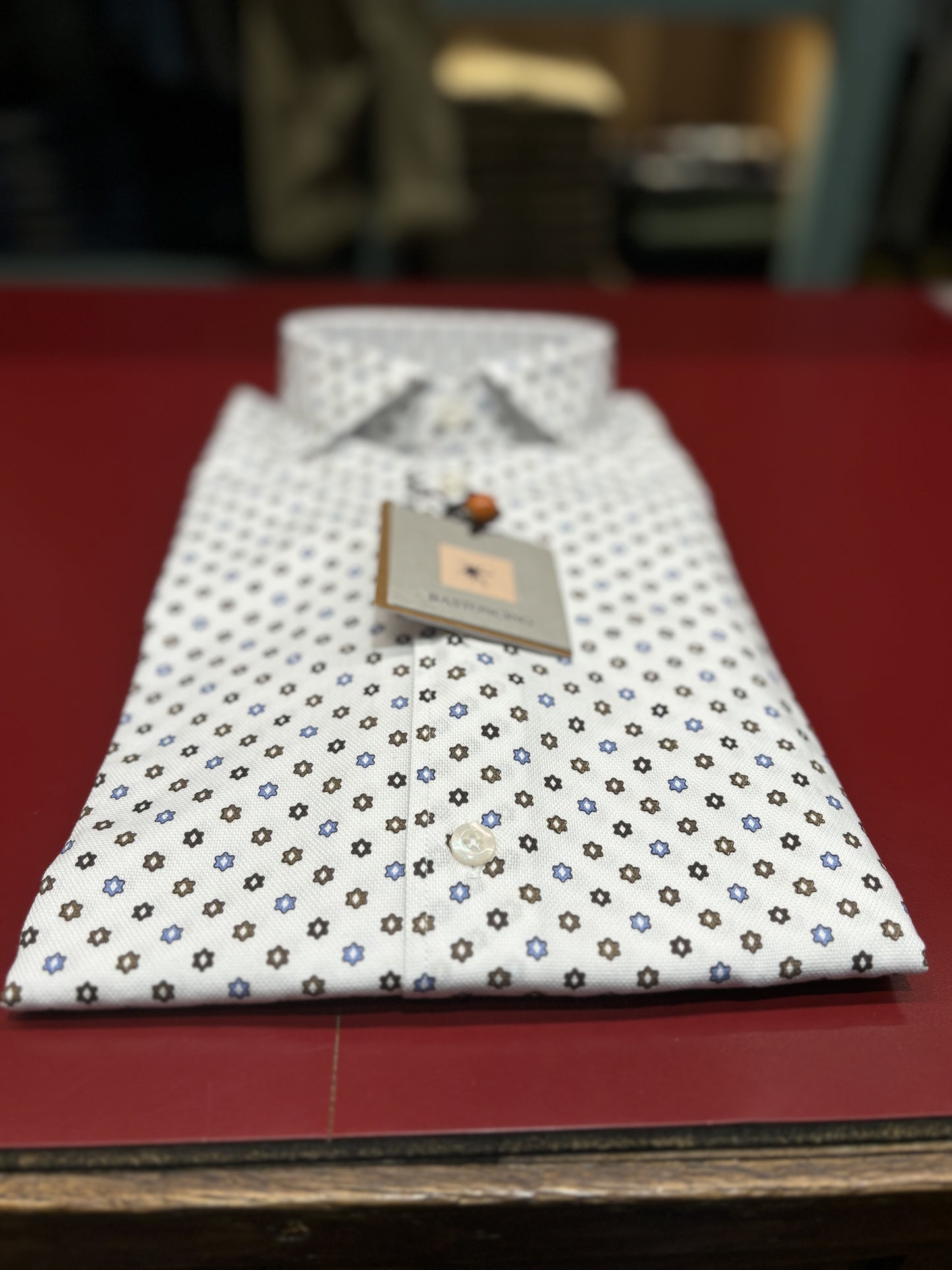 Bastoncino Camicia fantasia fiori BIANCO