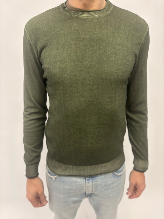 Markup Maglia girocollo con toppe VERDE MILITARE