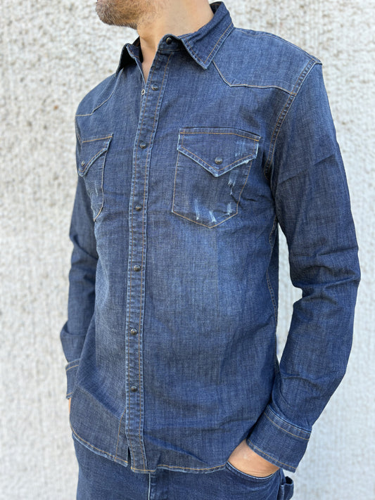 Berna Camicia di jeans BLU