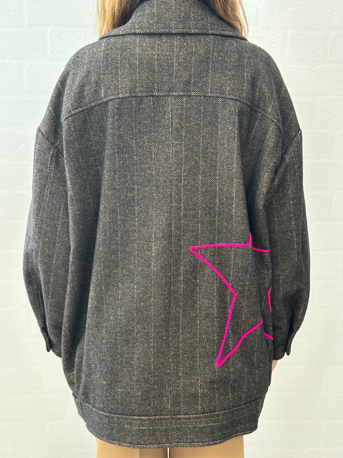 Susy Mix Cappotto over doppiopetto SPINATO
