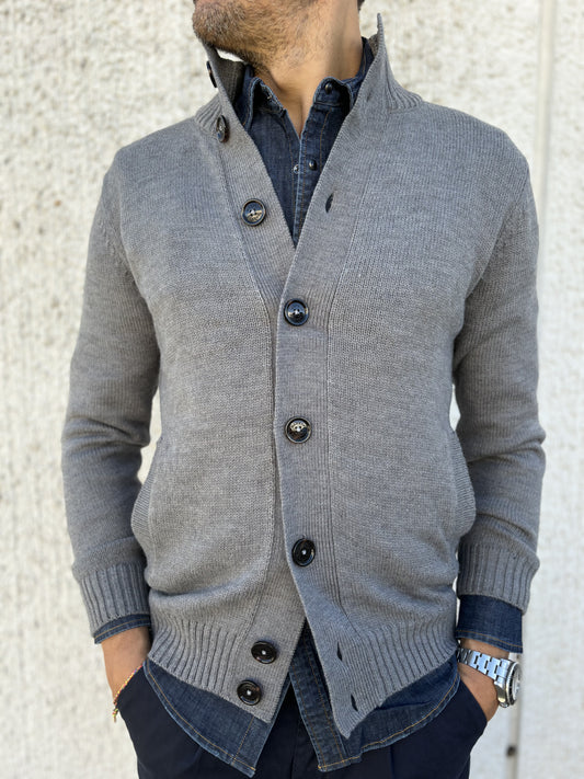 Markup Cardigan misto lana con bottoni GRIGIO