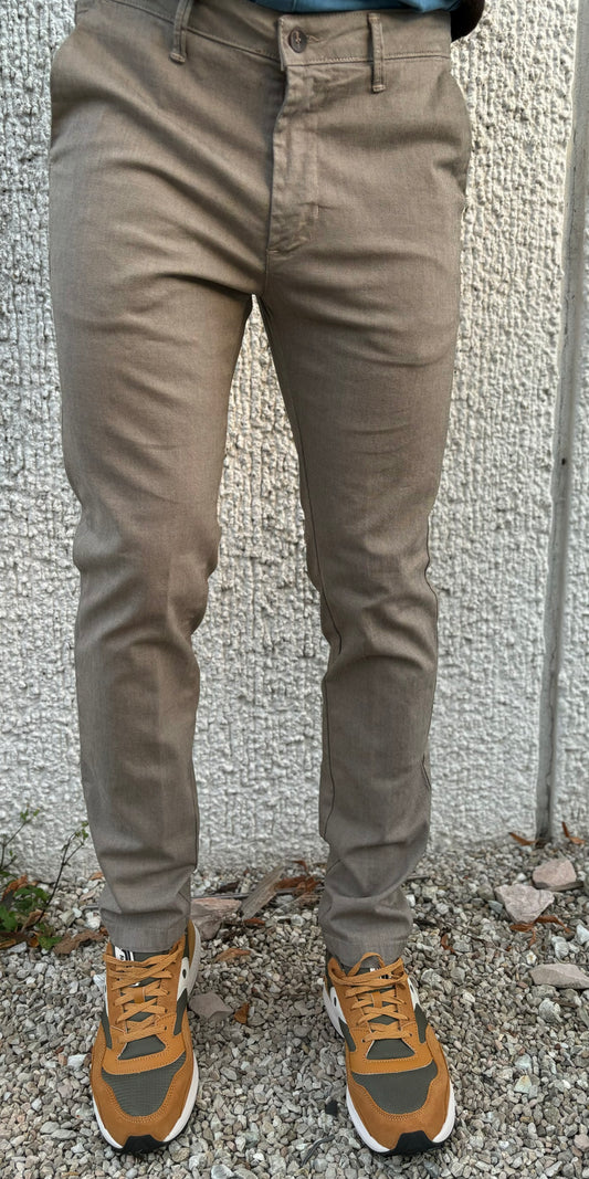 Squad Pantalone chino tessuto operato BEIGE