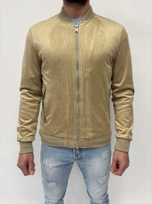 Gianni Lupo Giubbino effetto scamosciato BEIGE