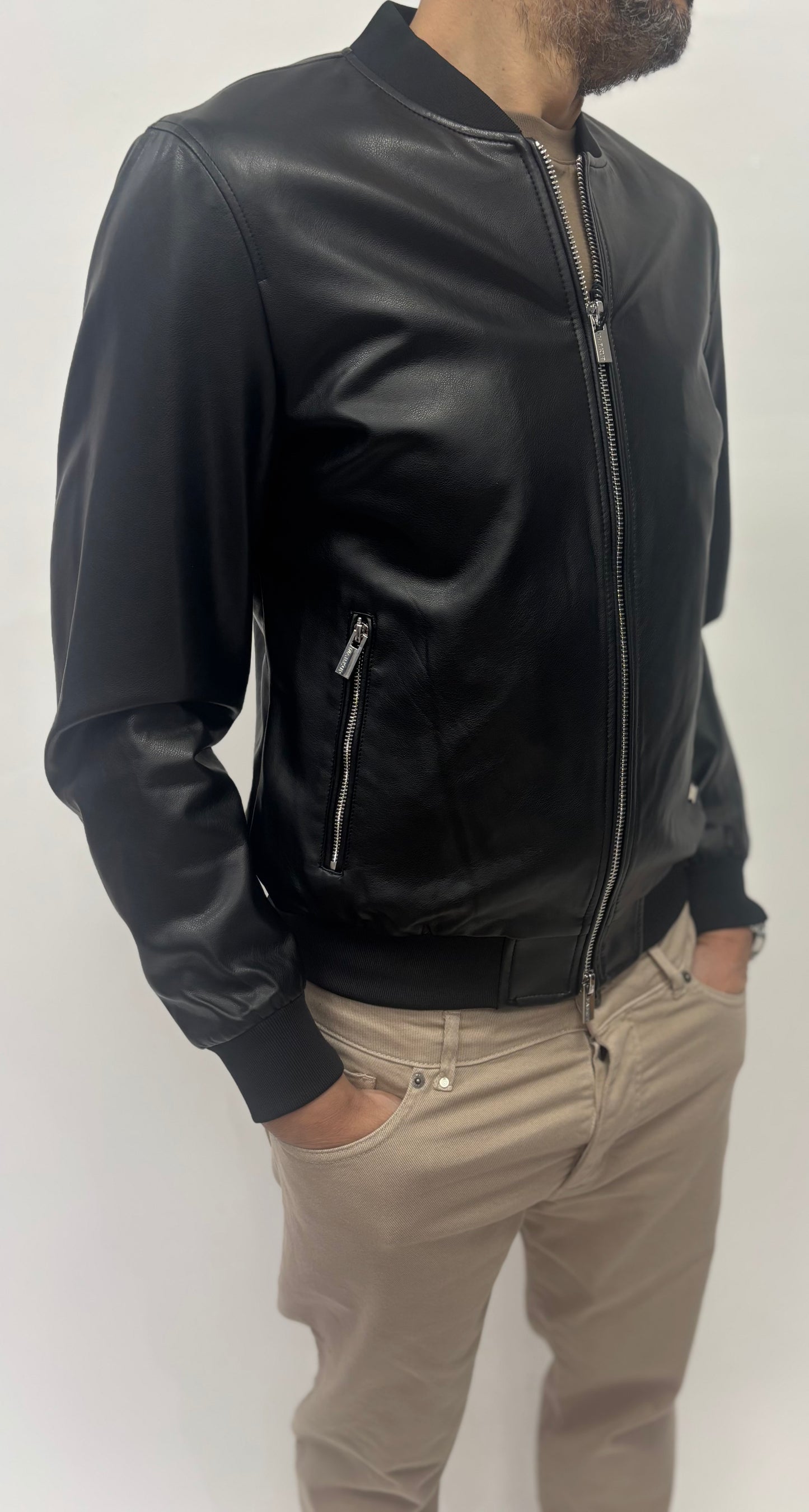 Markup Giubbino ecopelle bomber NERO