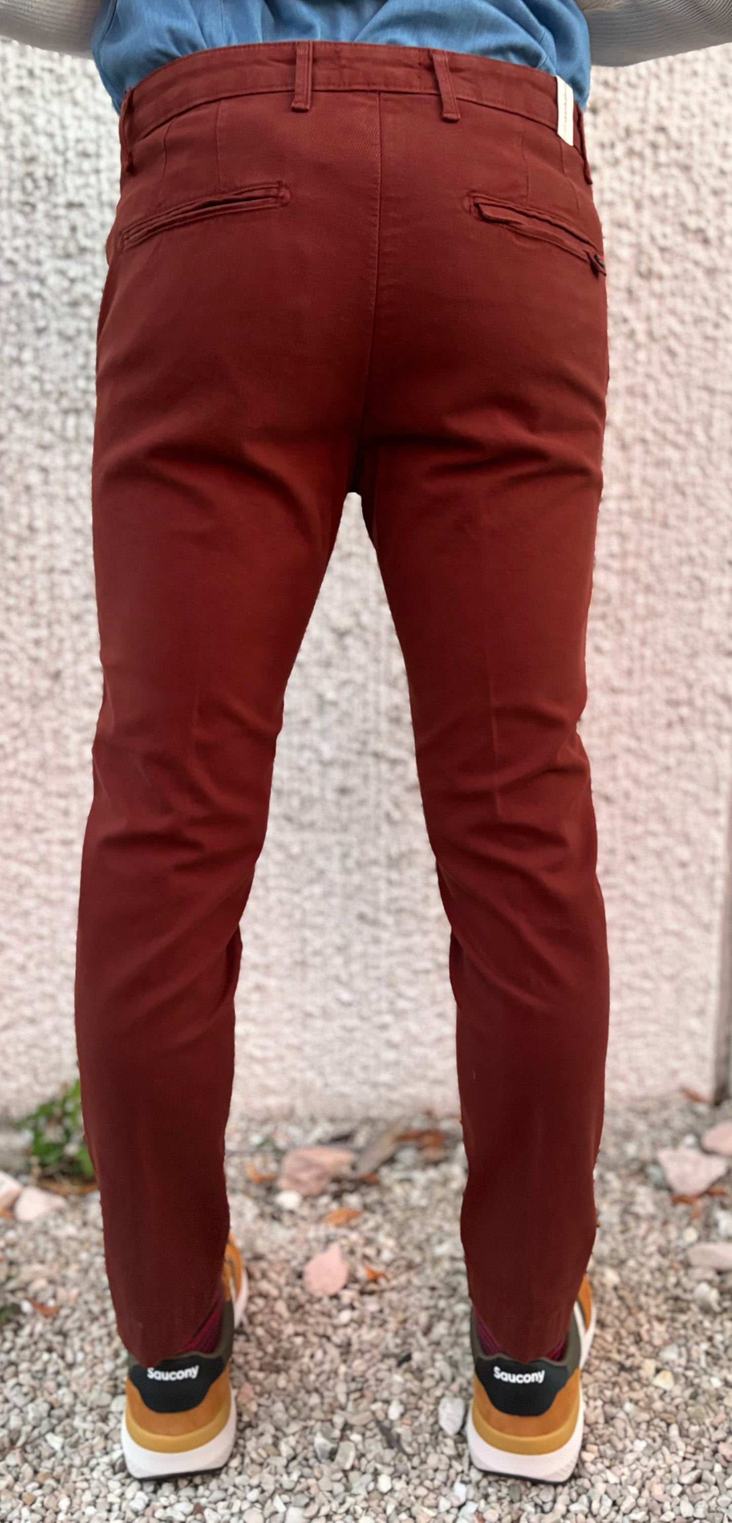 Squad Pantalone chino tessuto a quadretto TEGOLA