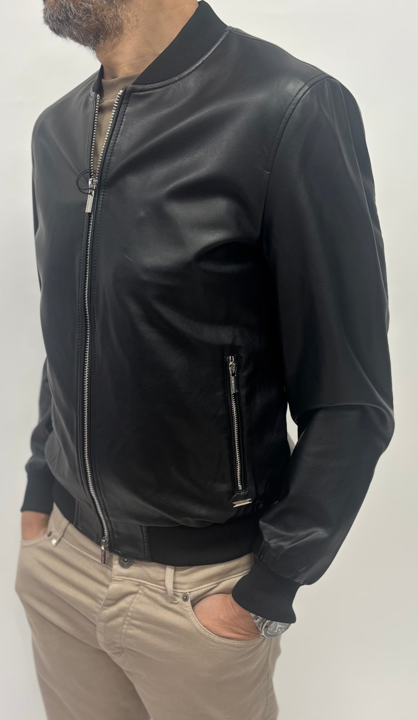 Markup Giubbino ecopelle bomber NERO