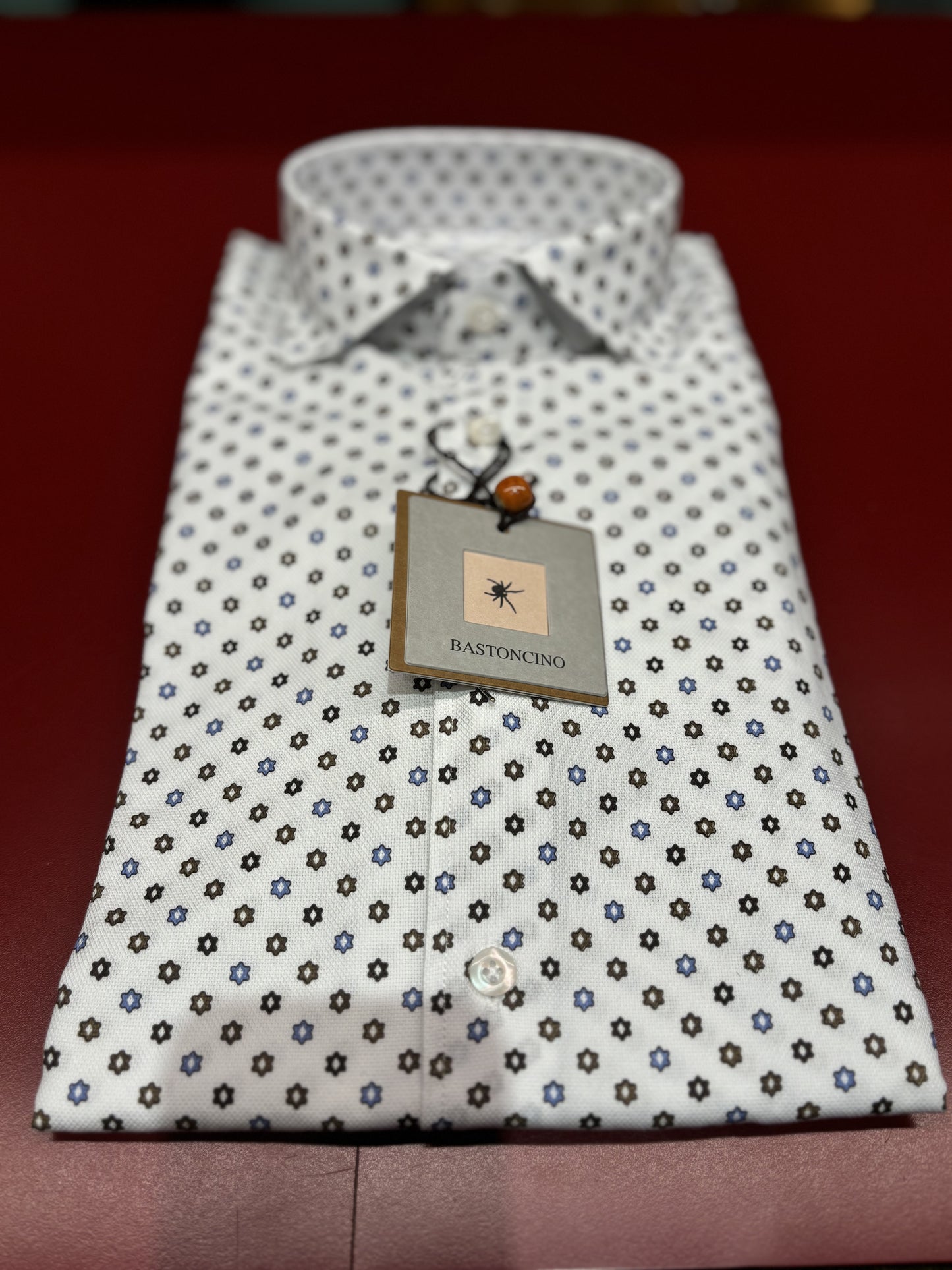 Bastoncino Camicia fantasia fiori BIANCO