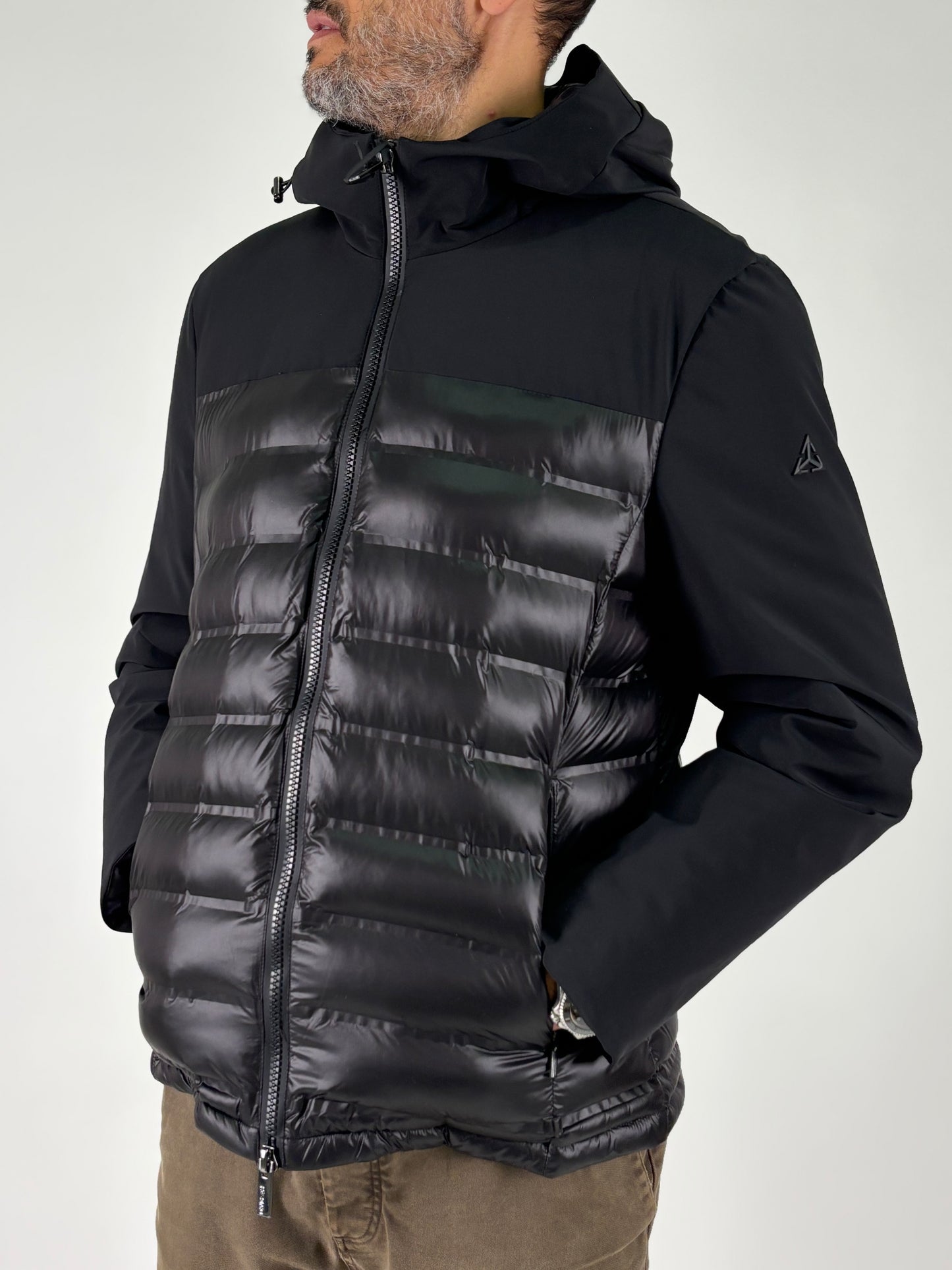 Heskimo piumino soft shell e filze NERO