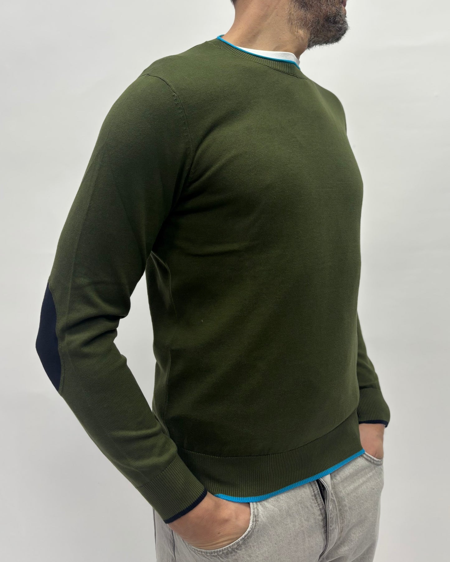 Markup Maglia girocollo con toppa VERDE MILITARE