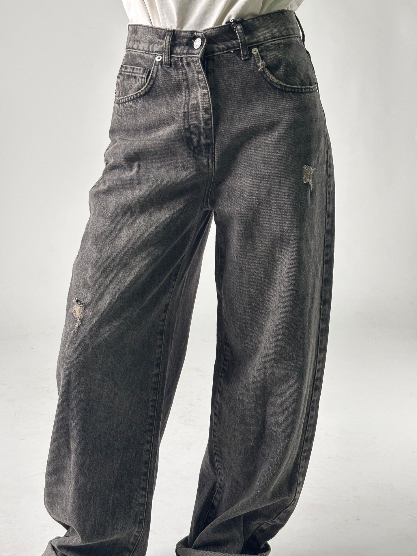 Jeans mod. stella con gamba larga