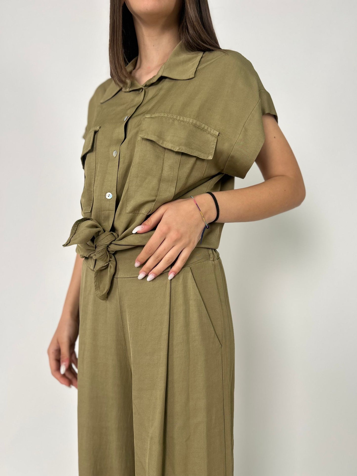 Camicia Viscosa/lino a mm scesa