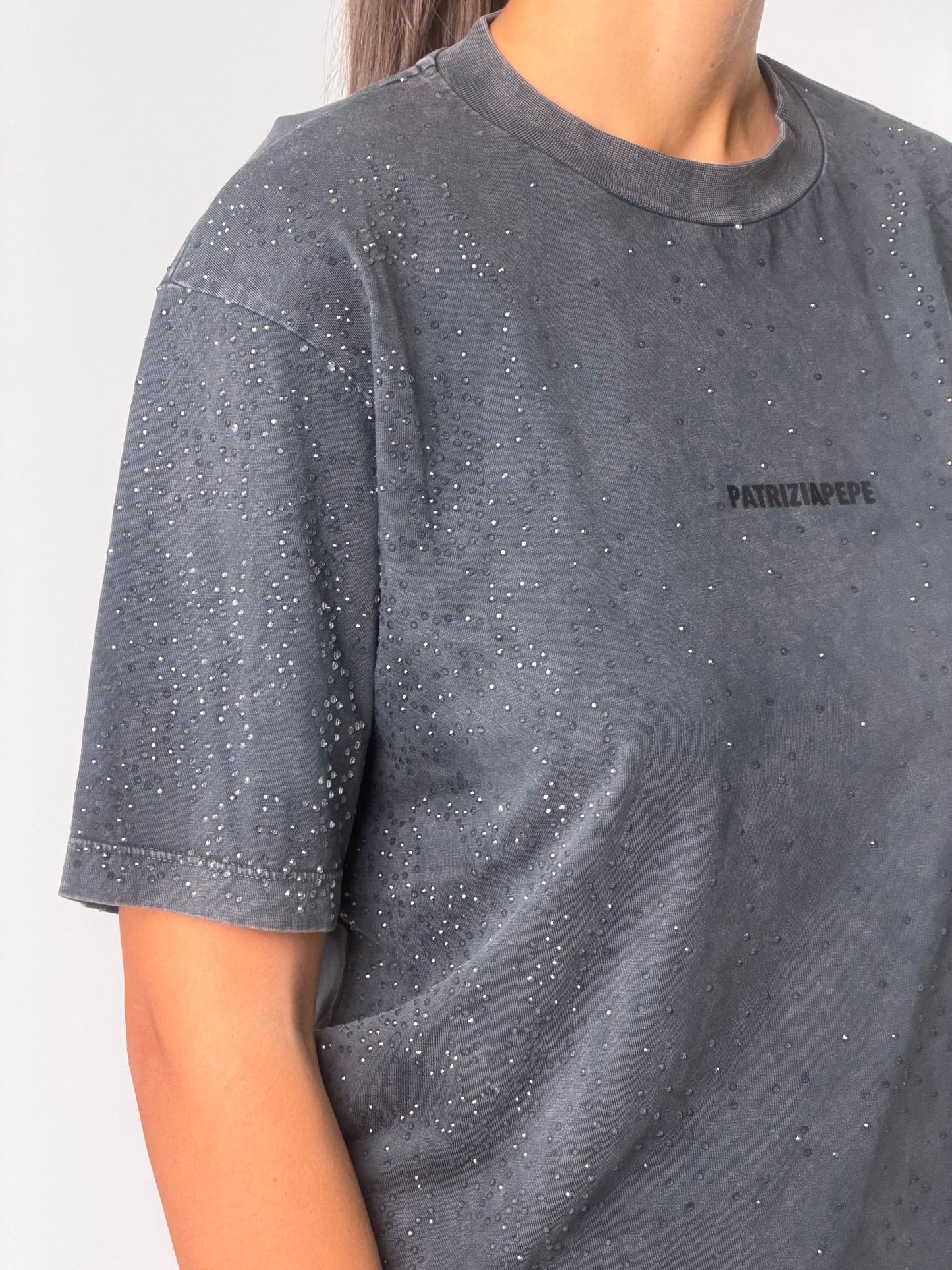 T-shirt mm girocollo con punti luce
