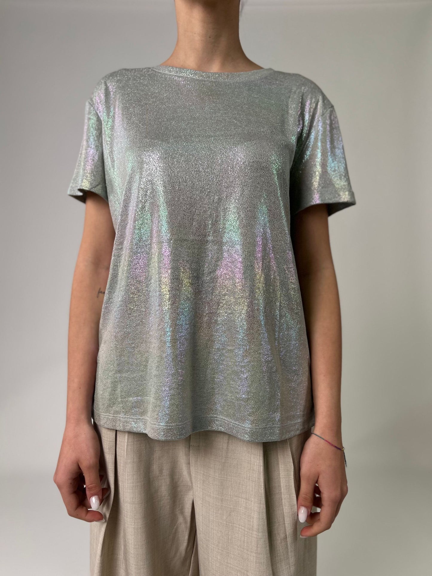 T-shirt mm con laminatura colorata