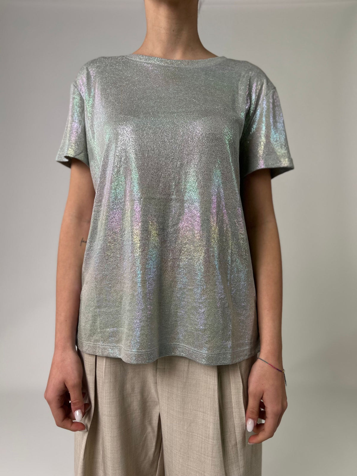 T-shirt mm con laminatura colorata