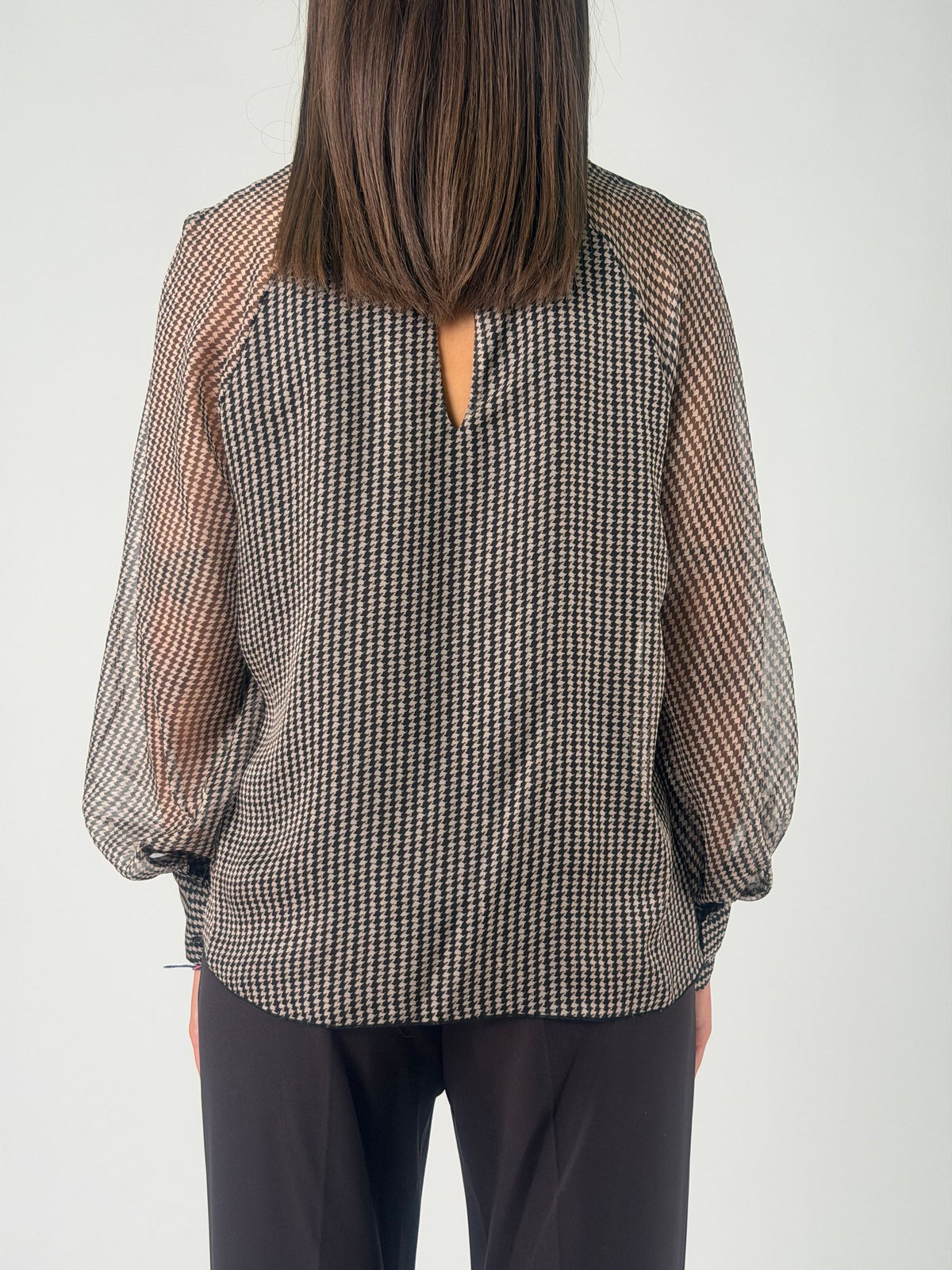 Blusa ml pied de poule