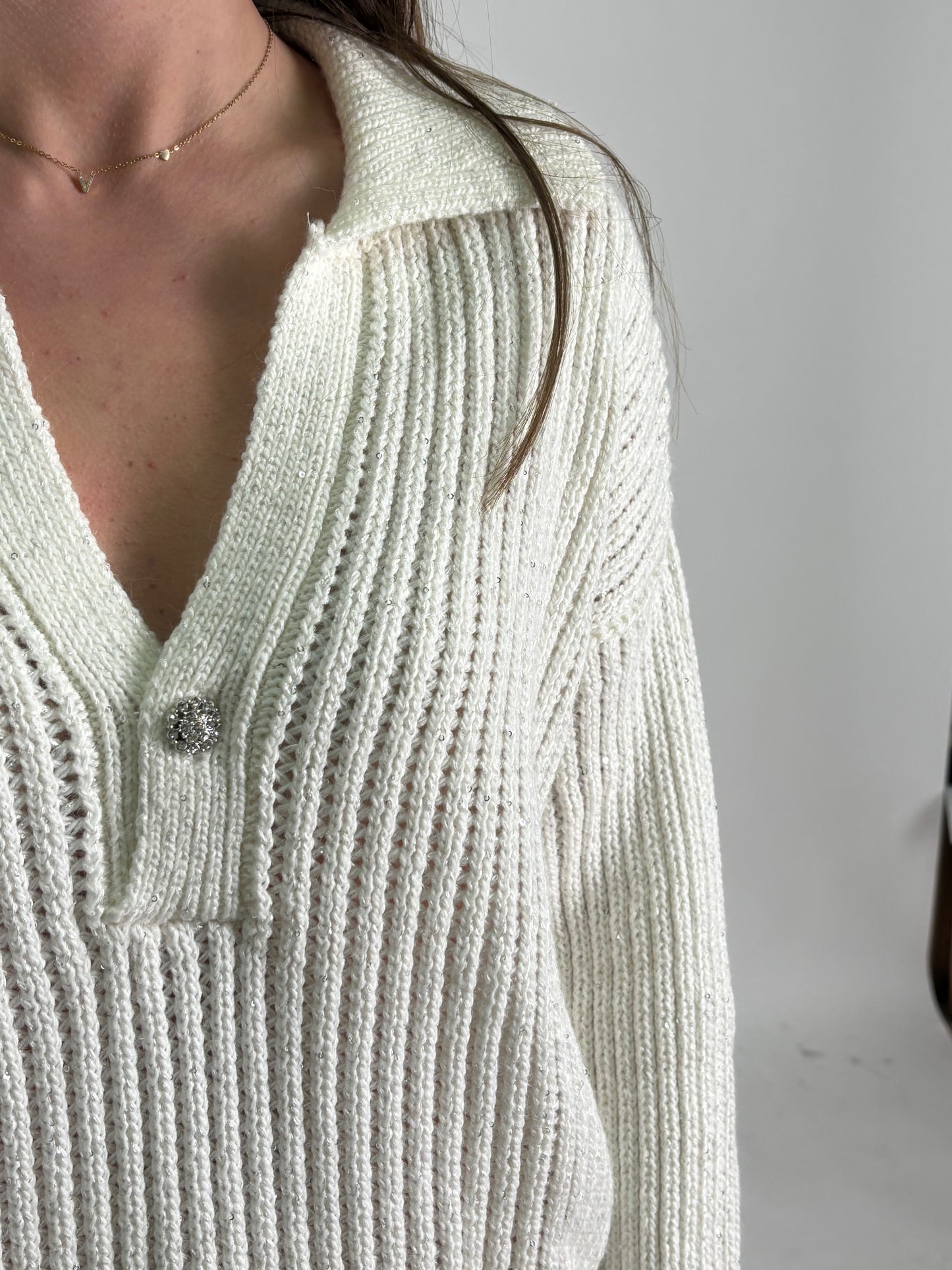 Kocca Maglia collo polo PANNA