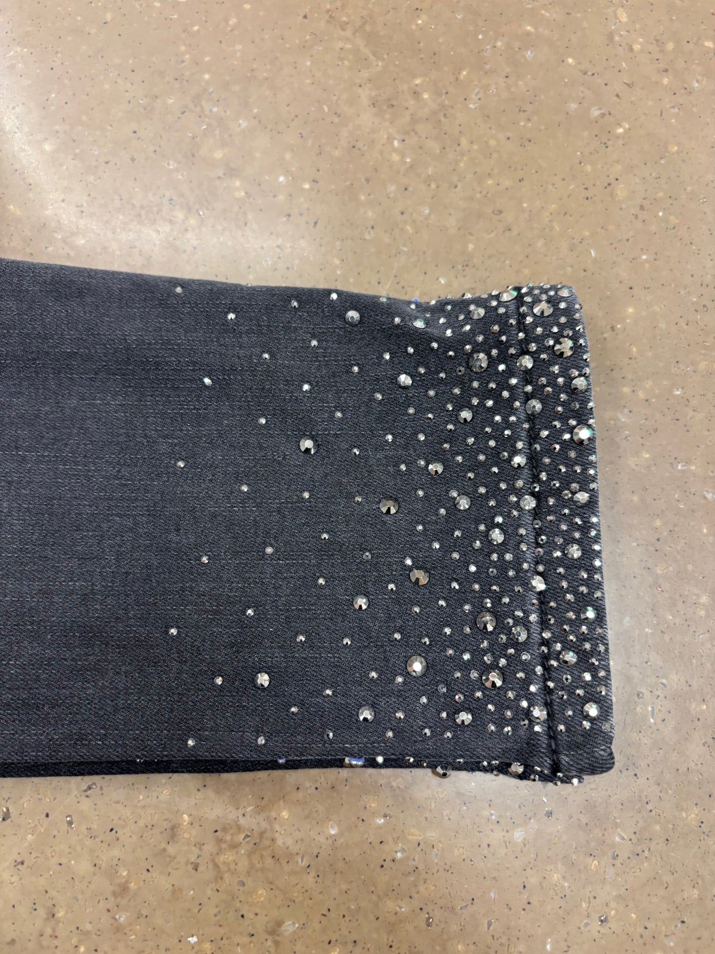 Take Two Jeans con punti luce alla caviglia NERO