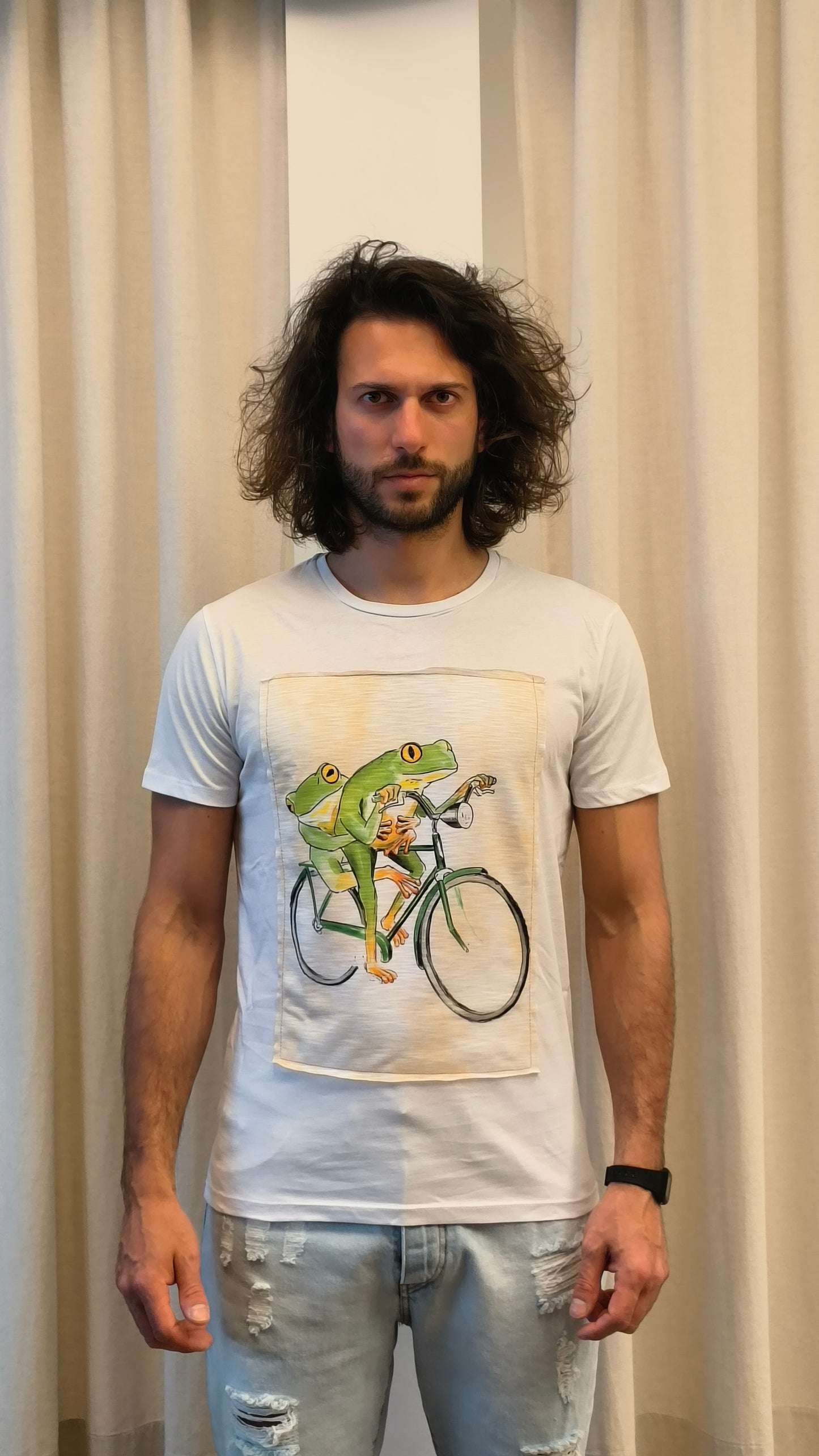 Trepuntonove t-shirt mm rana bici