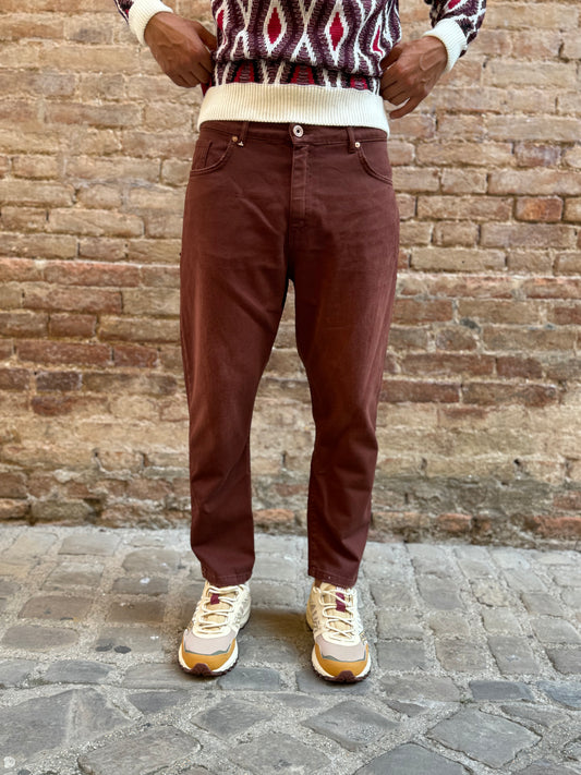 BERNA Jeans carrot CIOCCOLATO