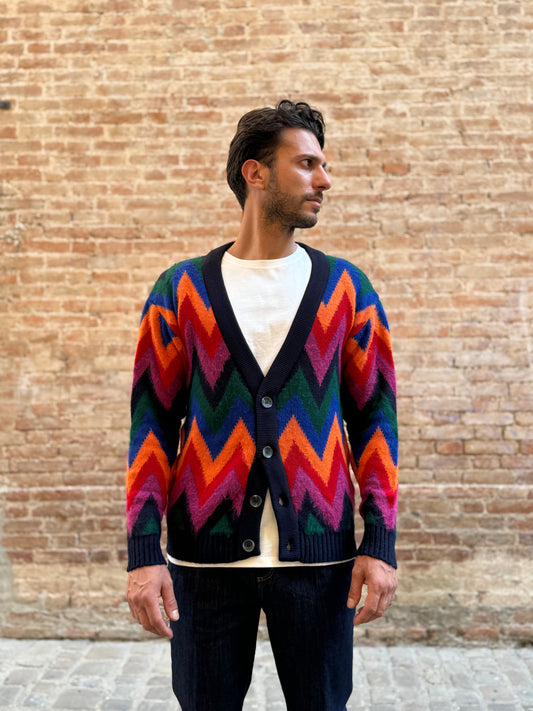 BERNA Cardigan zig zag MULTICOLOR