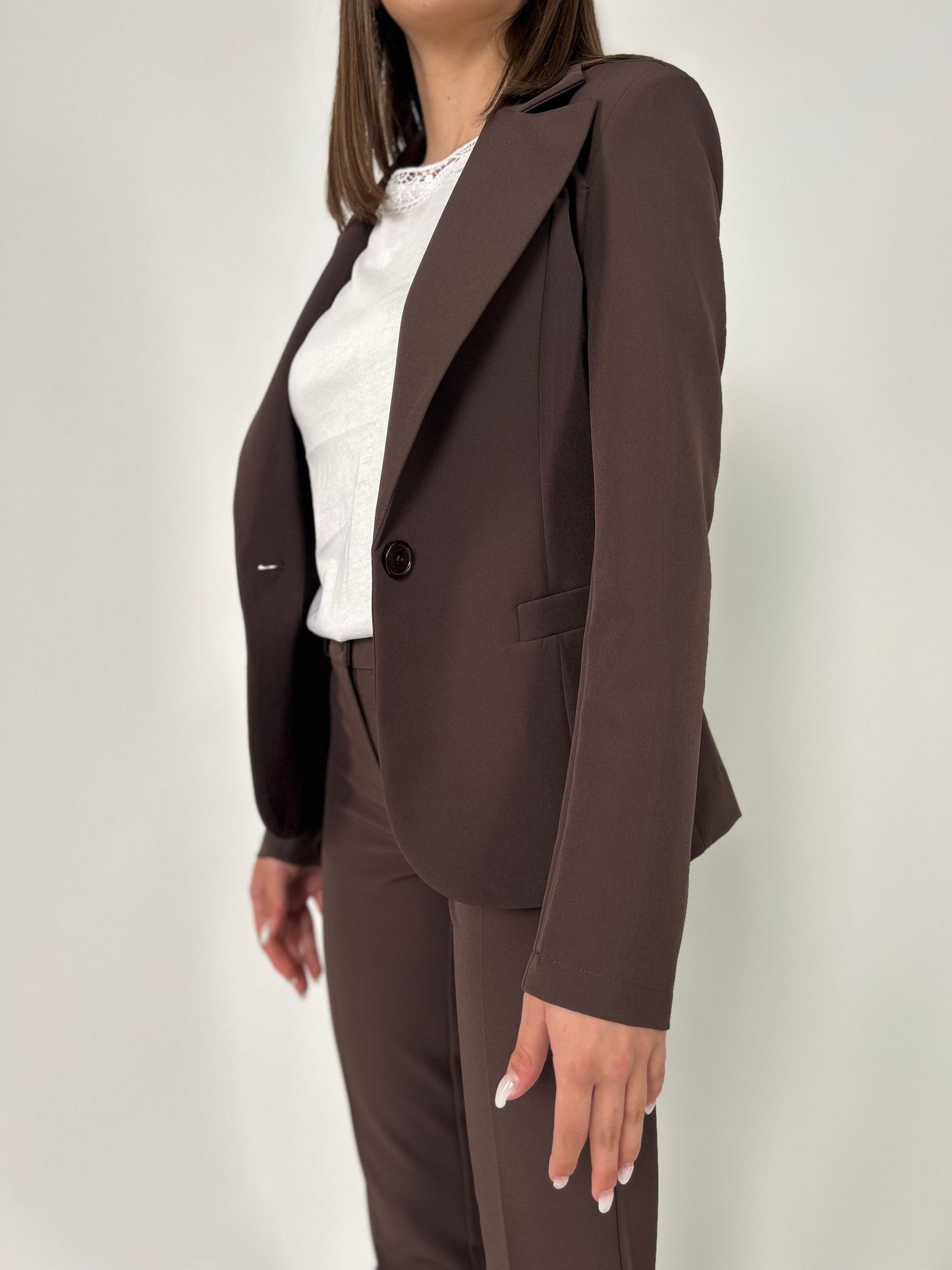 Giacca un bottone modello slim