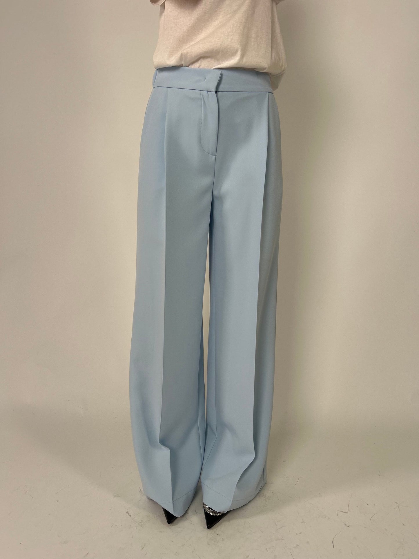 Pantalone palazzo con pences