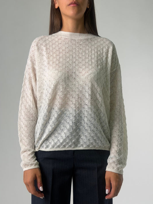 Maglia girocollo operata