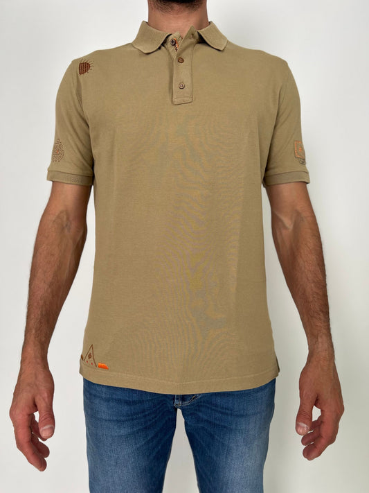 Polo mm piquet con ricami colorati
