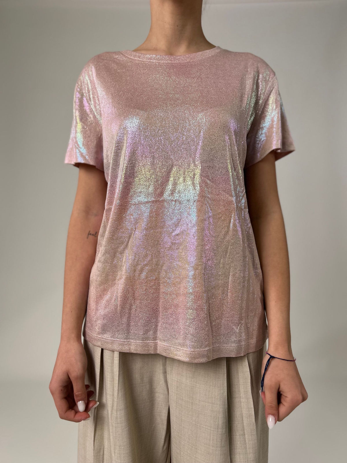 T-shirt mm con laminatura colorata