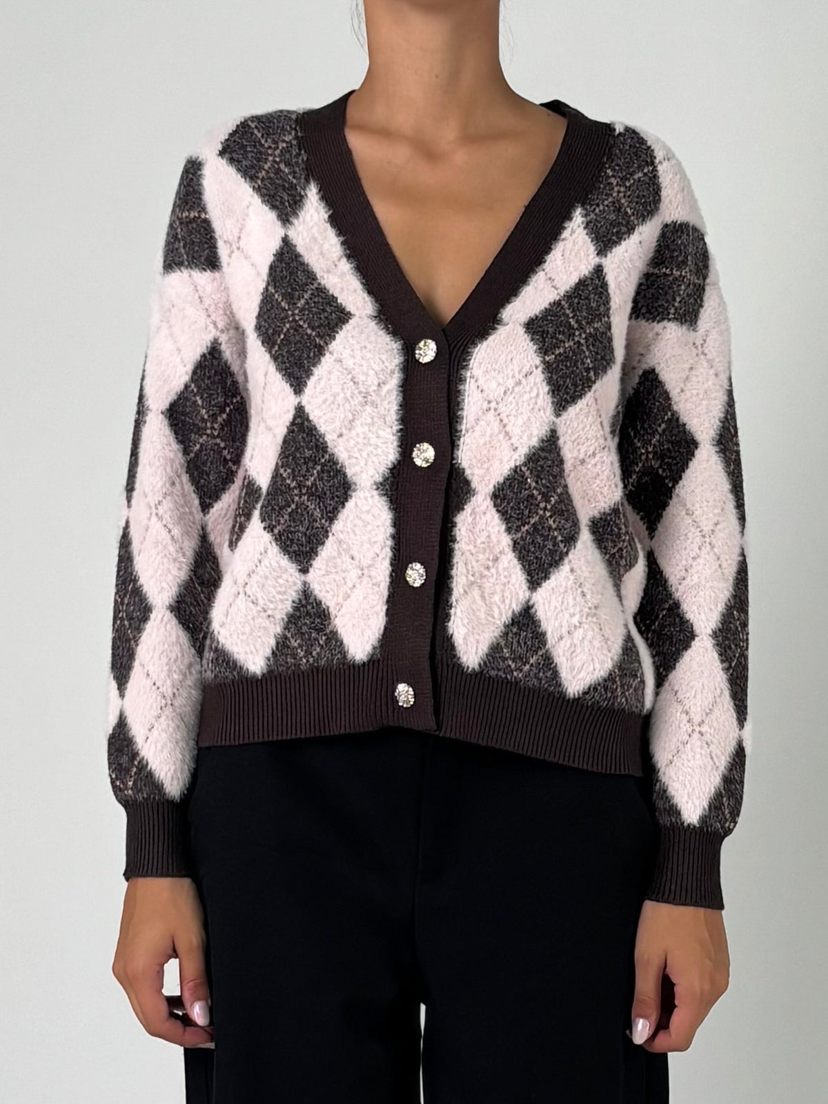 Cardigan a rombi
