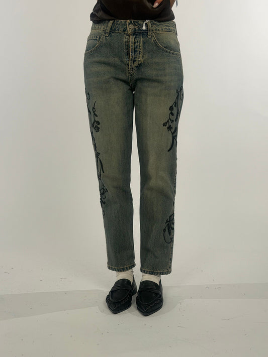 Jeans ricamato