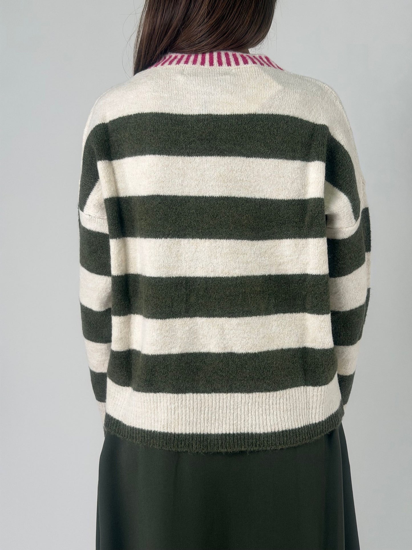 Maglia girocollo a righe