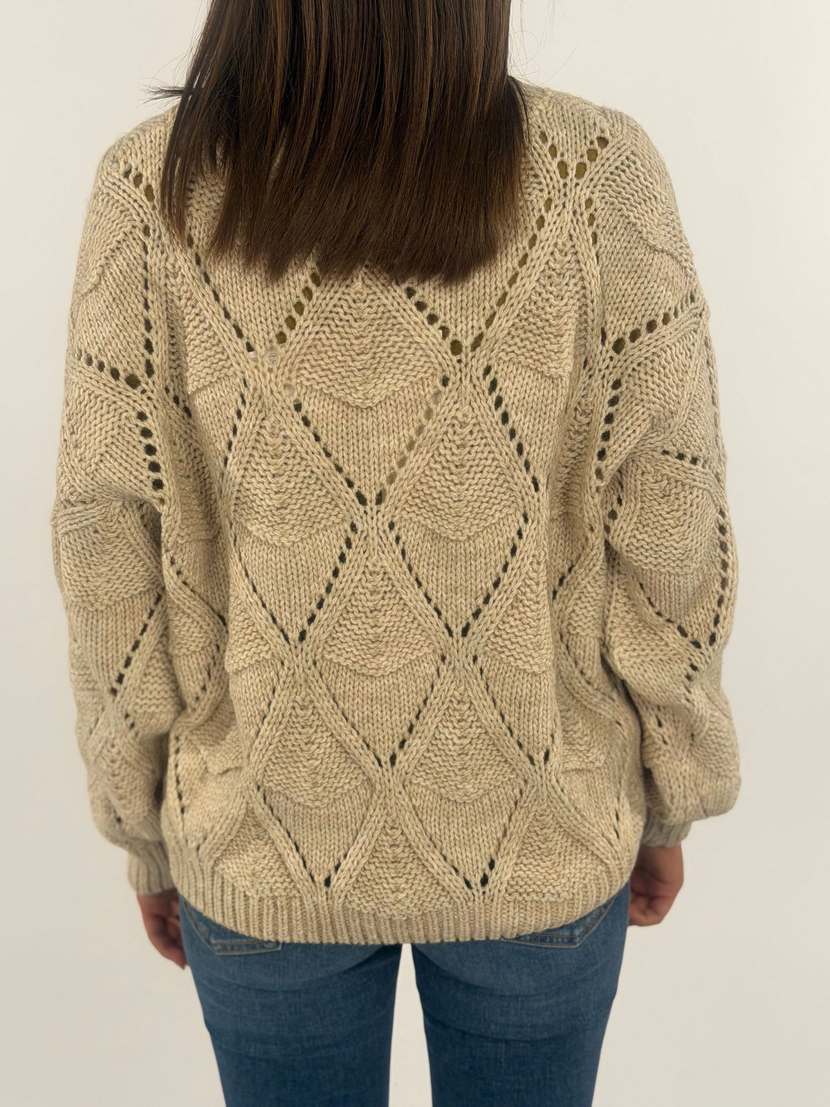 Maglia girocollo cropped