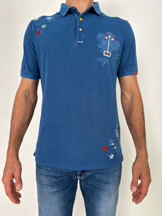 Polo mm piquet con stampe e ricami
