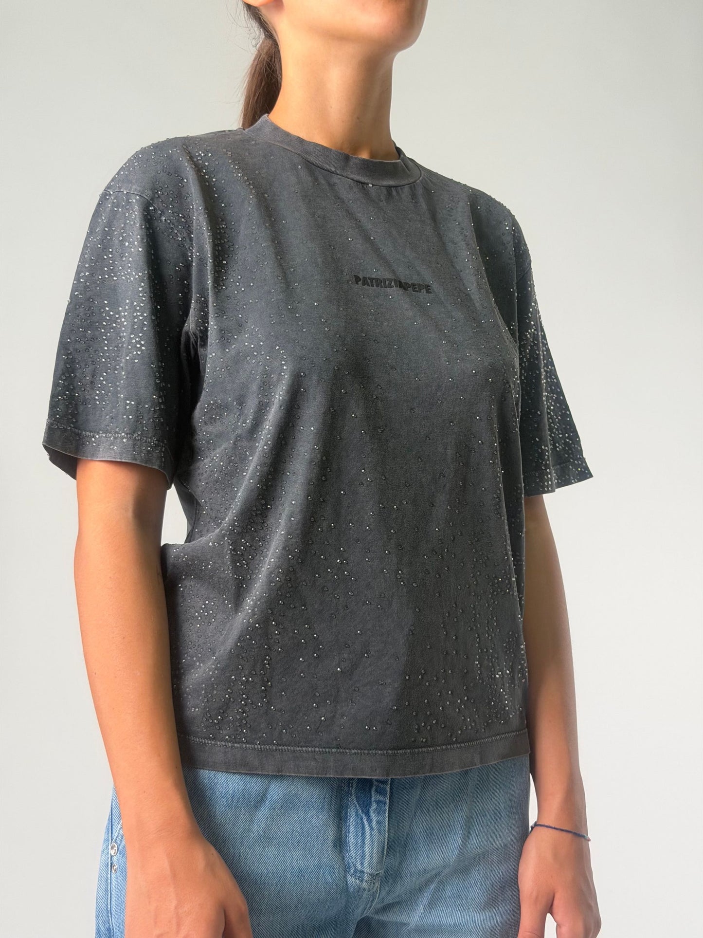 T-shirt mm girocollo con punti luce