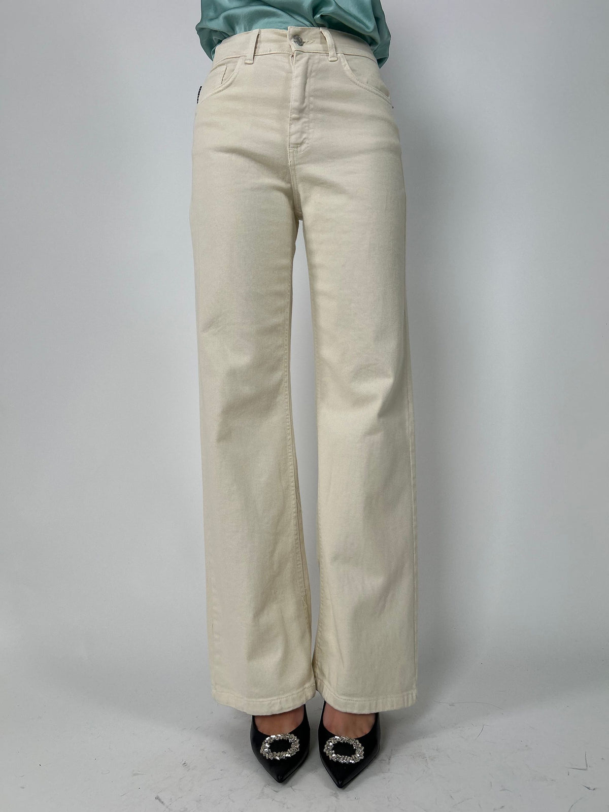 Pantalone cinque tasche a palazzo