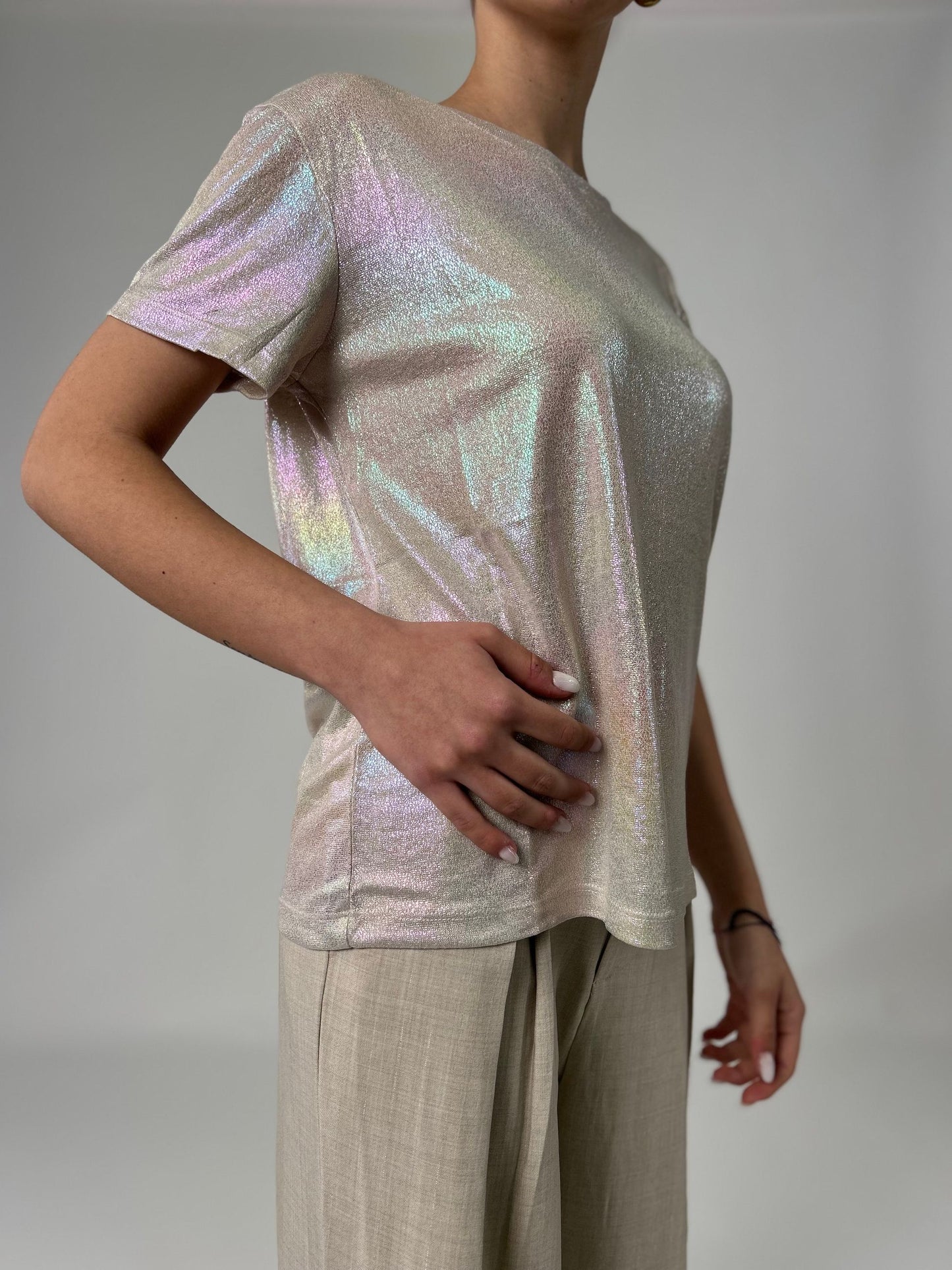 T-shirt mm con laminatura colorata