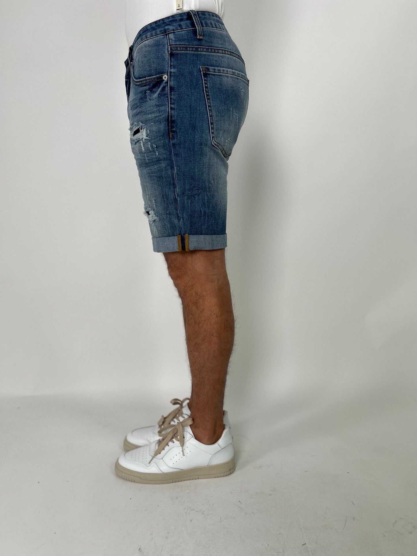Pantalone corto denim medio